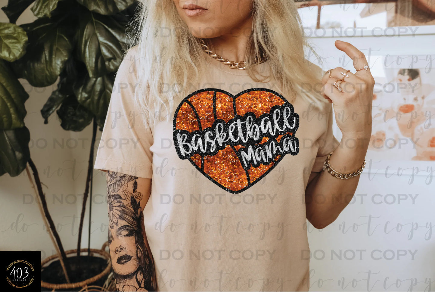 Basketball Mama Faux Sequin