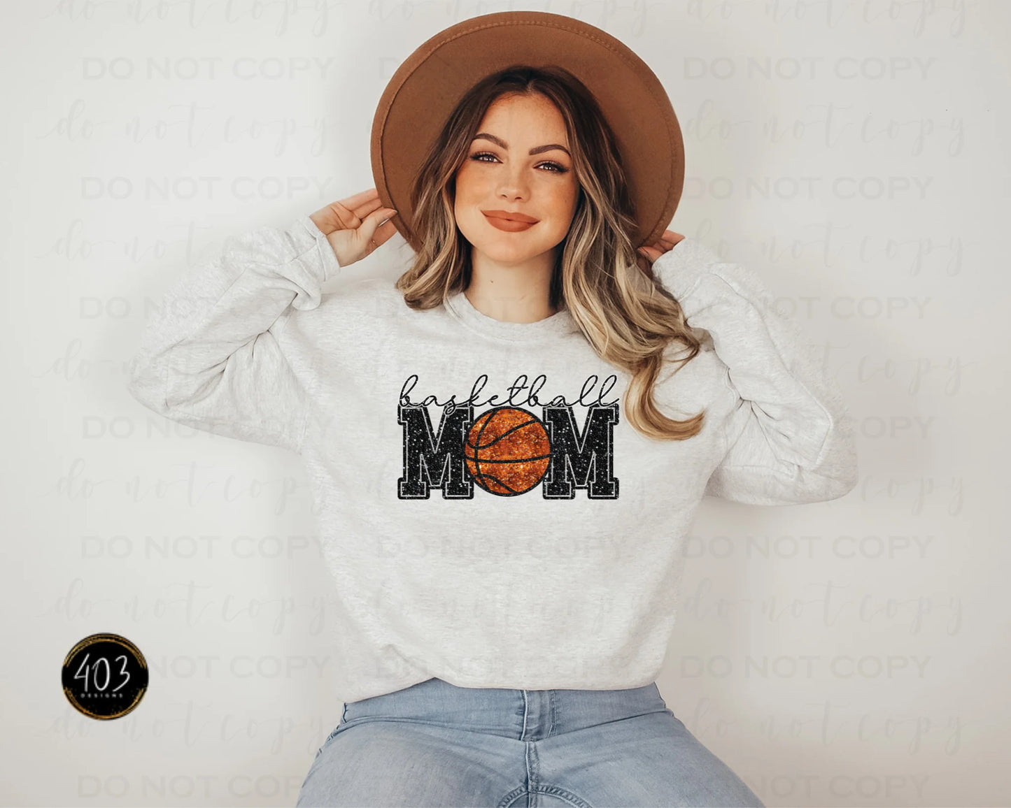 Basketball Mom Faux Sequin