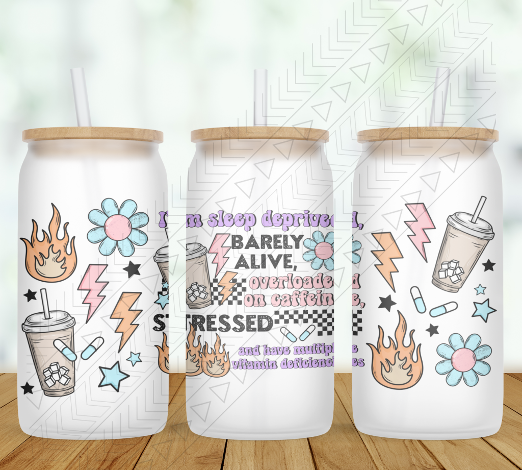 Coffee, Sleep Deprived Glass Can