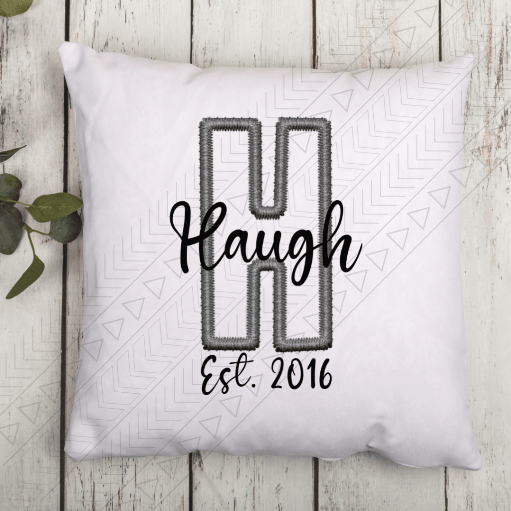 Last Name Inital Pillow Cover