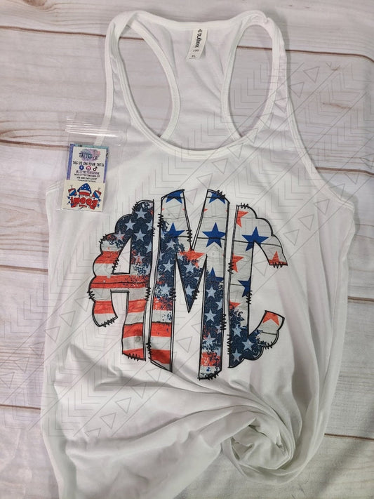 Patriotic Monogram Tank top