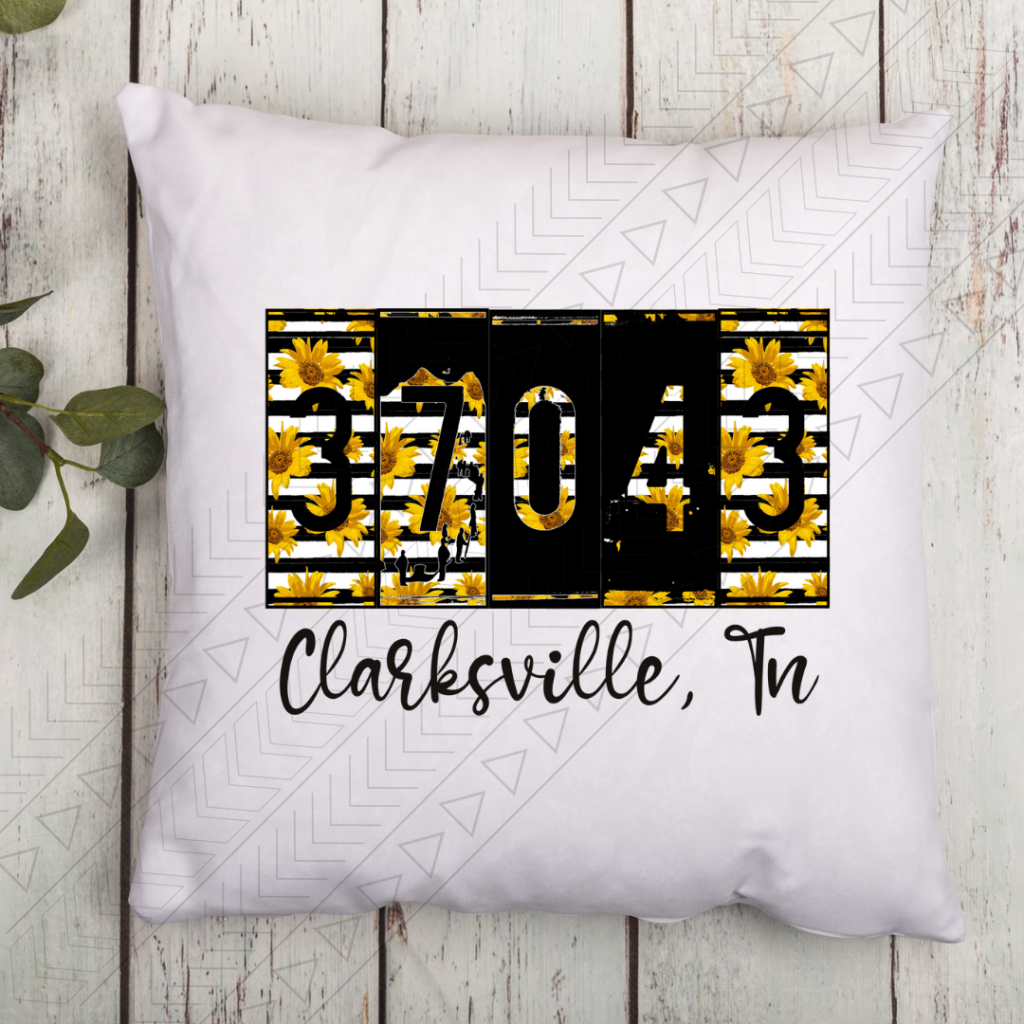 Zip Code Pillow Cover