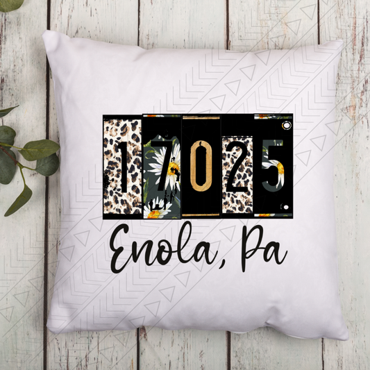 Zip Code Pillow Cover
