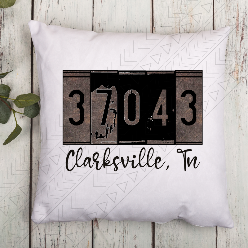Zip Code Pillow Cover