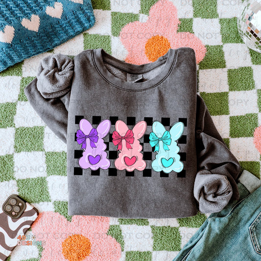 3 Bunnies Checkerboard