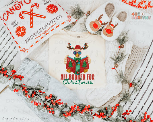 All Booked For Christmas Faux Yarn