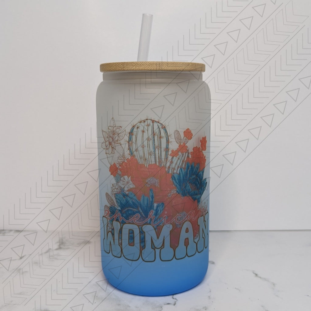 American Woman Ombre Glass Can