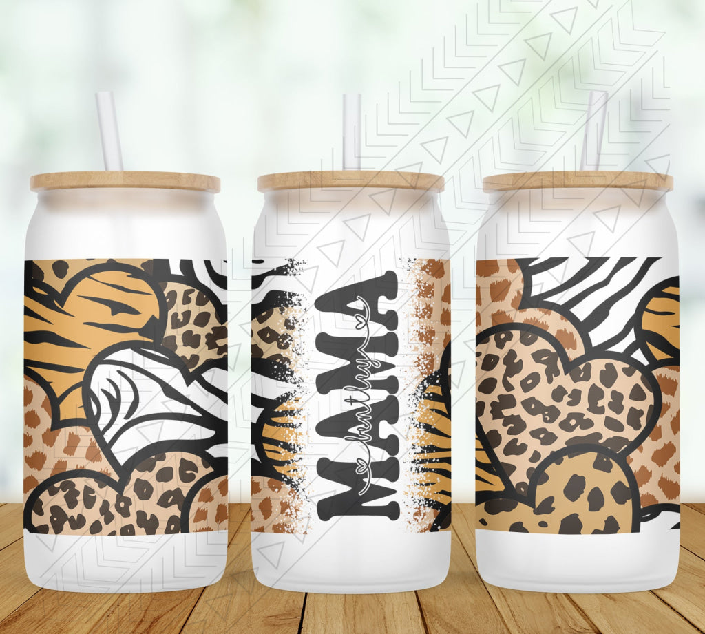 Animal Print Heart Personalized