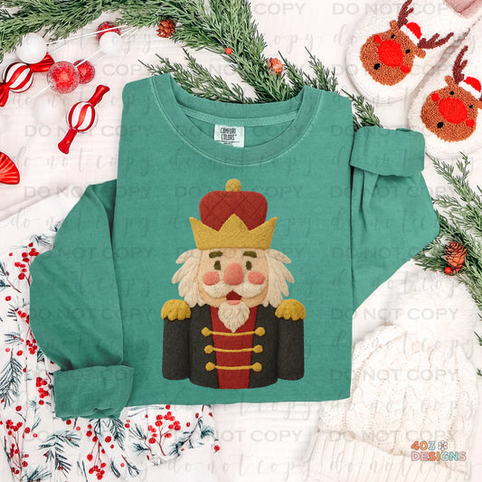 Black & Red Nutcracker Faux Yarn