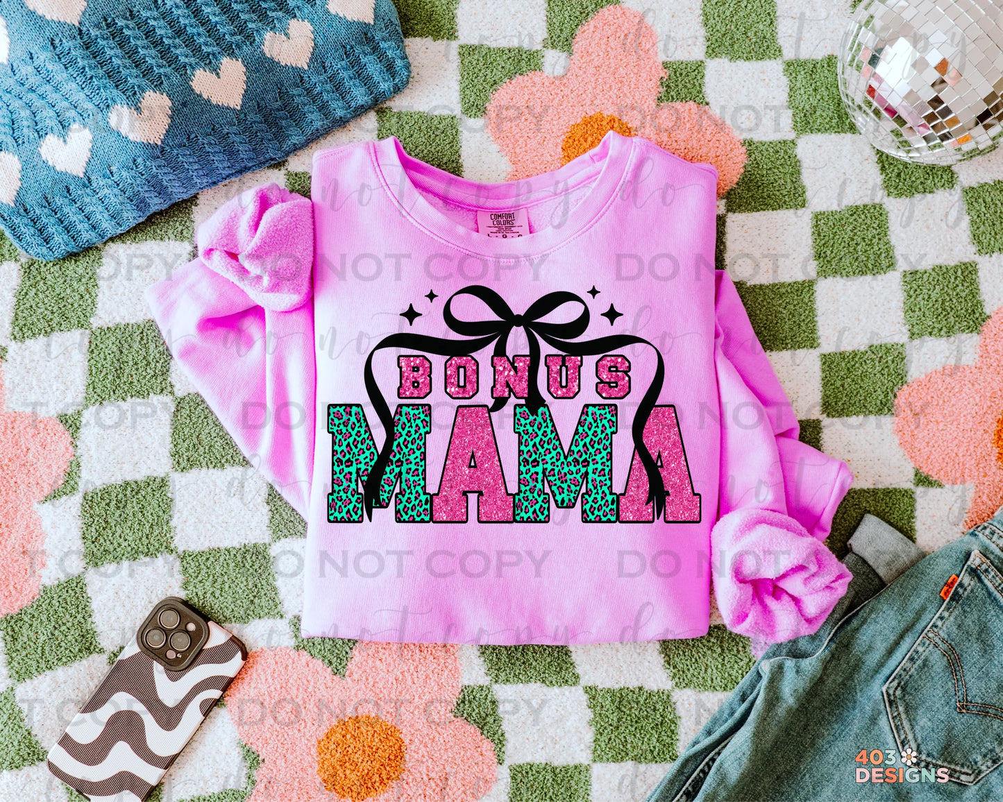 Black Bow Personalized