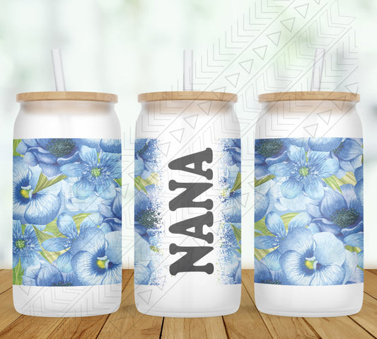 Blue Floral Personalized