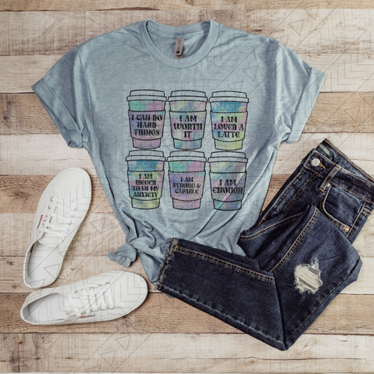 Coffee Cup Affirmations Tee