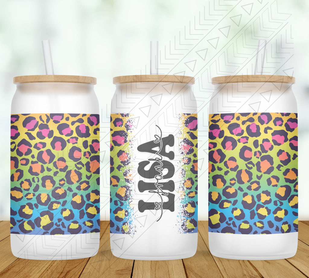 Colorful Leopard Print Personalized