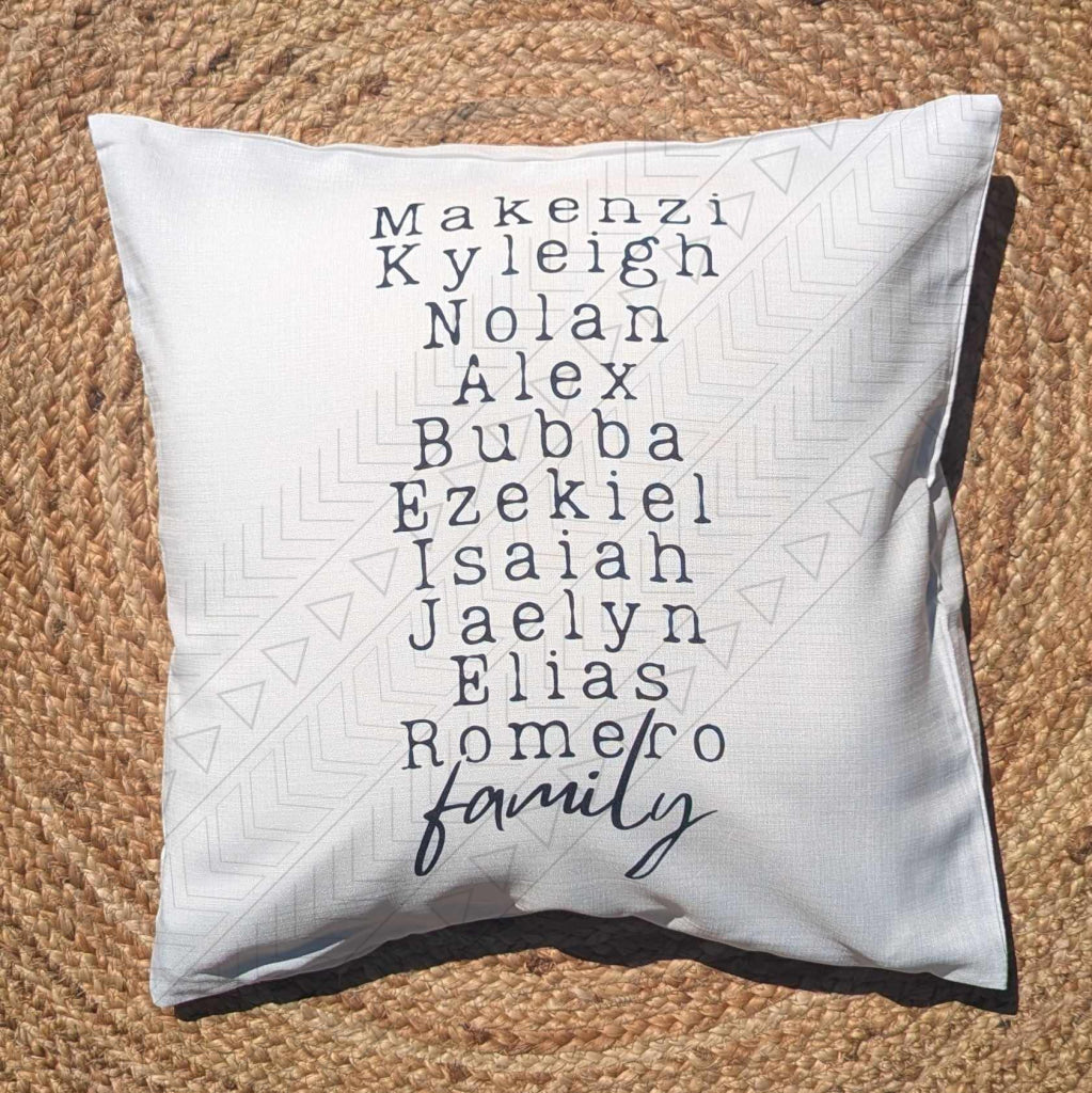 Family/Friend Name Pillow Cover