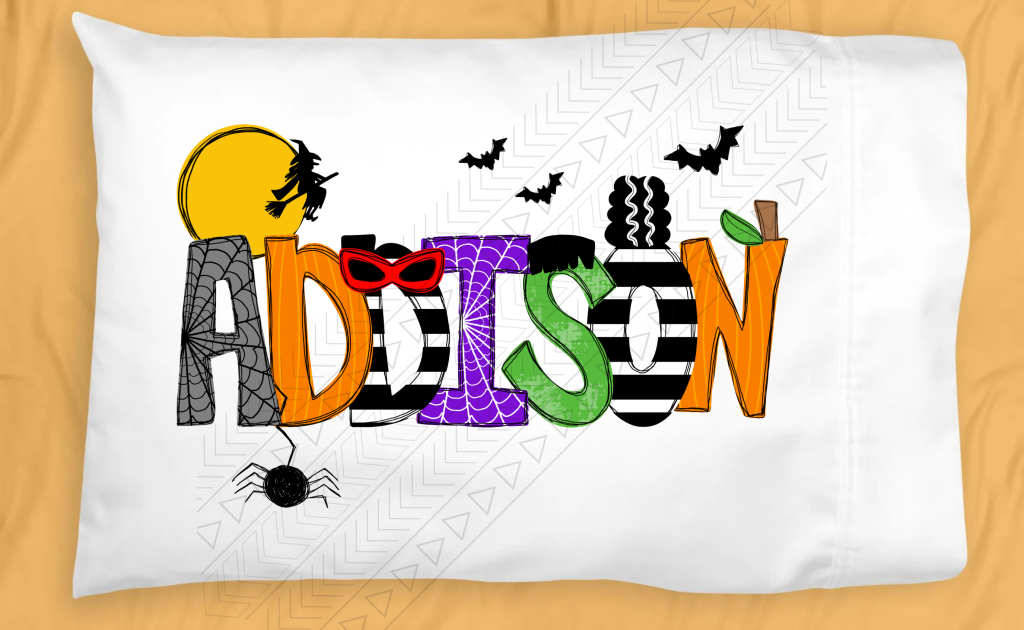 Halloween Name Pillowcase