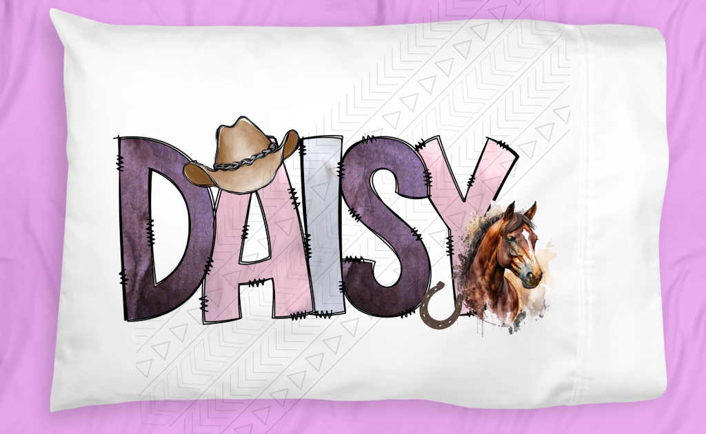 Horse (pink/purple) Pillowcase