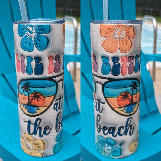 Life Is Better At The Beach 3d Puff