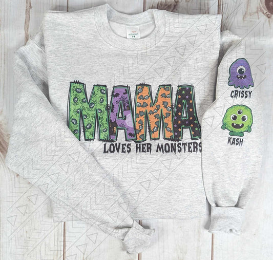 Loves Her Monsters Sweatshirt (custom)