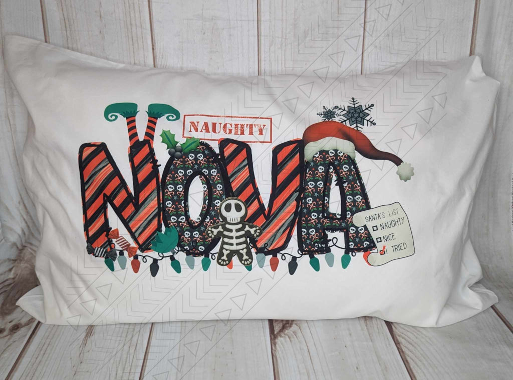 Naughty List Pillowcase