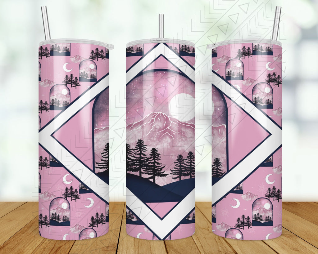 Pink Mountains Tumbler