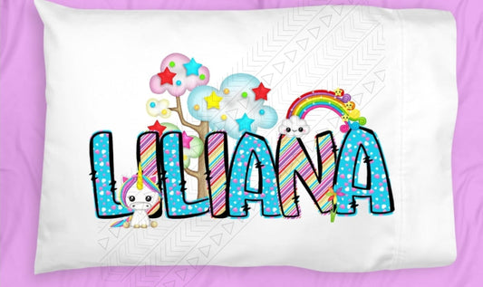 Rainbow Unicorn Pillowcase