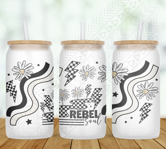 Rebel Soul Glass Can