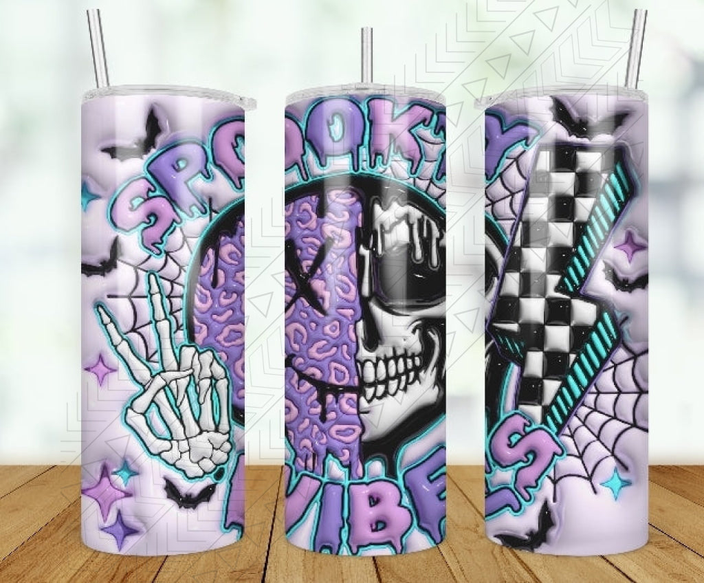 Spooky Vibes 3d Puff Tumbler