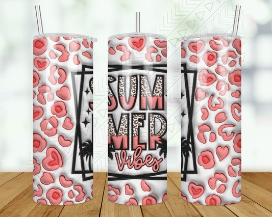 Summer Vibes 3d Puff Tumbler