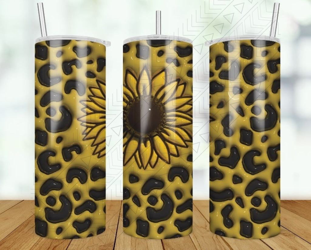 Sunflower 3d Puff Tumbler