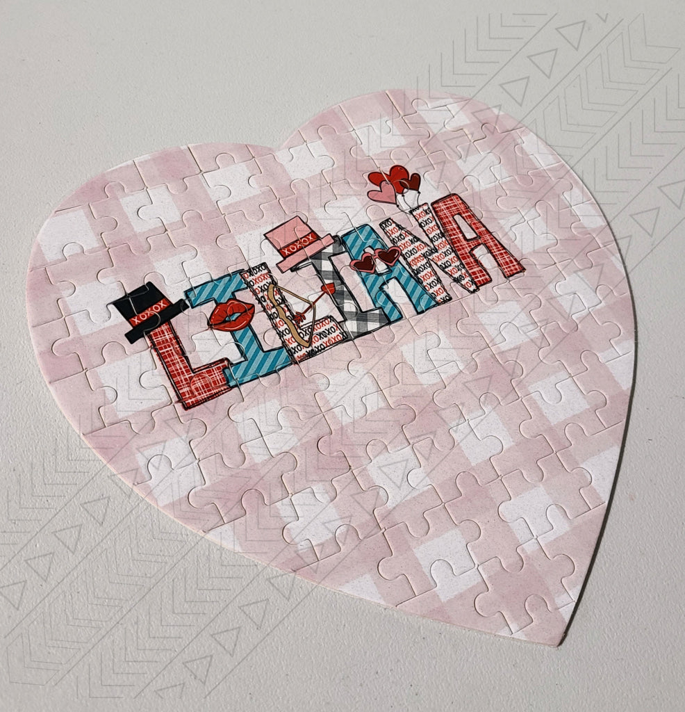 Valentine's Name Heart Puzzle