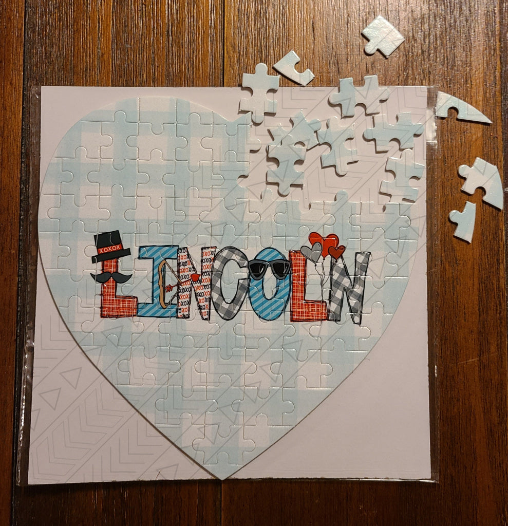 Valentine's Name Heart Puzzle