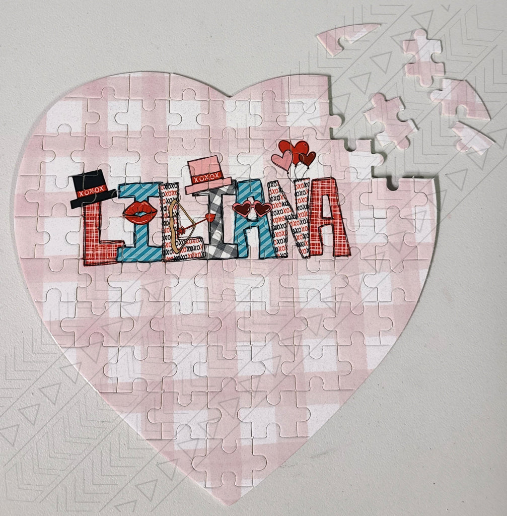 Valentine's Name Heart Puzzle