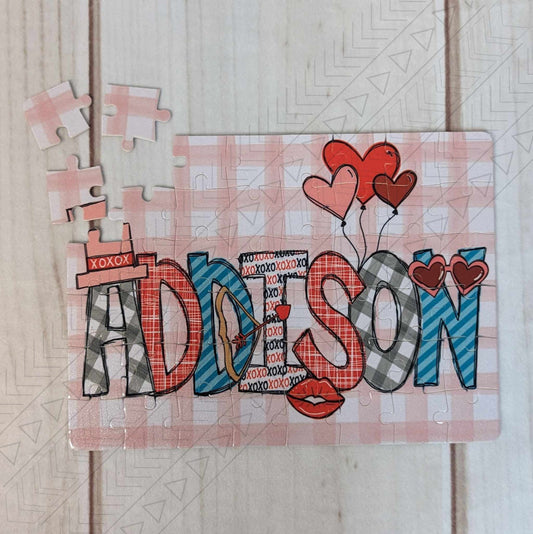 Valentine's Name Rectangle Puzzle