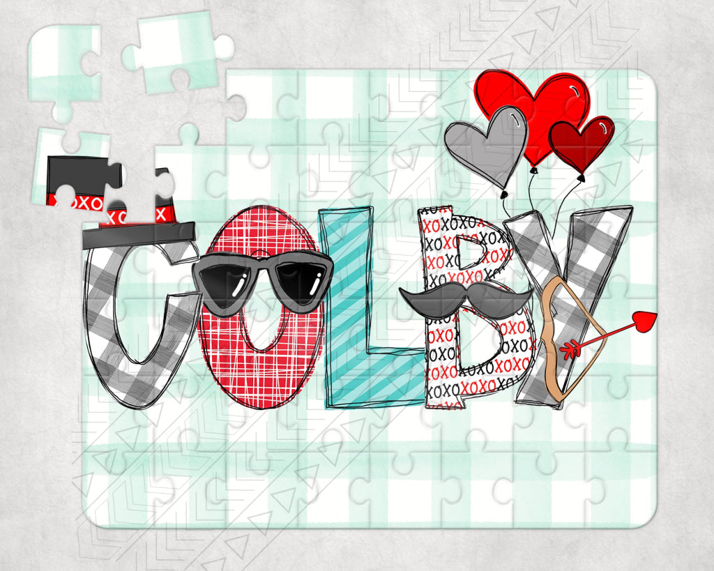 Valentine's Name Rectangle Puzzle