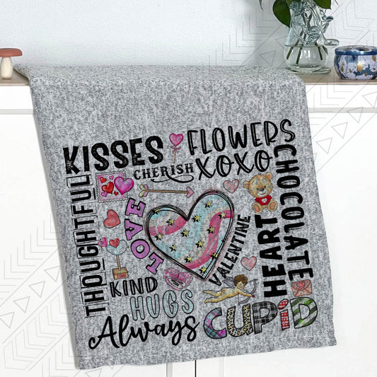 Valentines words Blanket