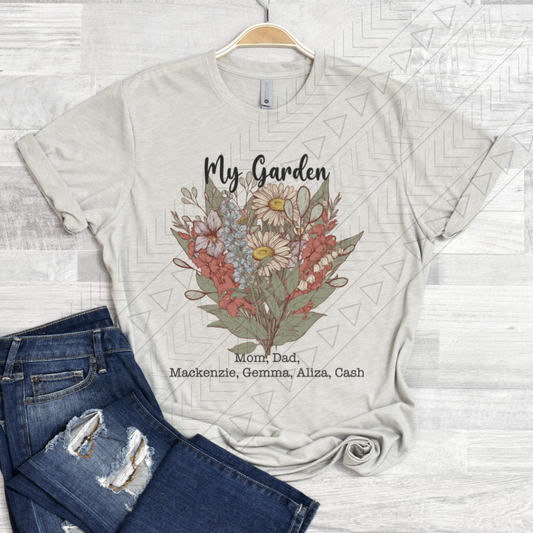 Vintage Garden Name Tee *bouquet*