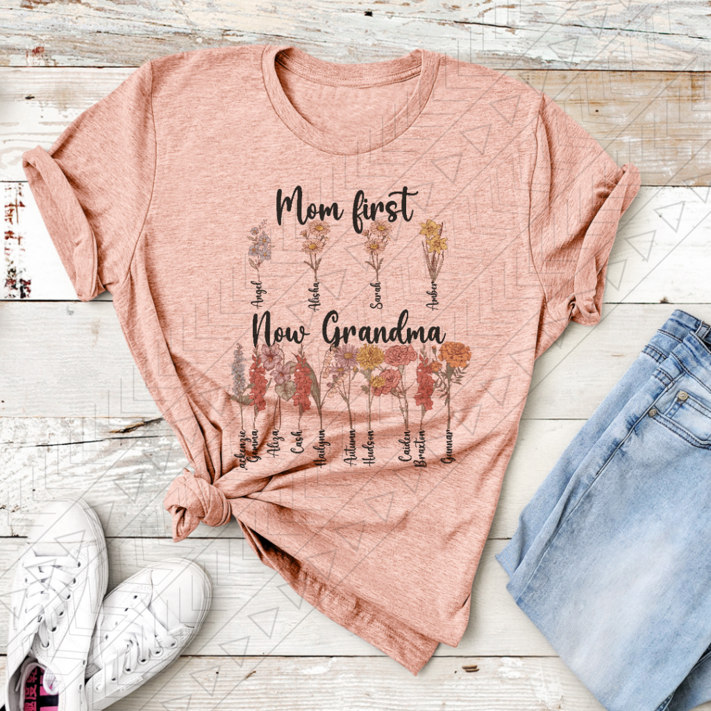 Vintage Mom First, Now Grandma Tee