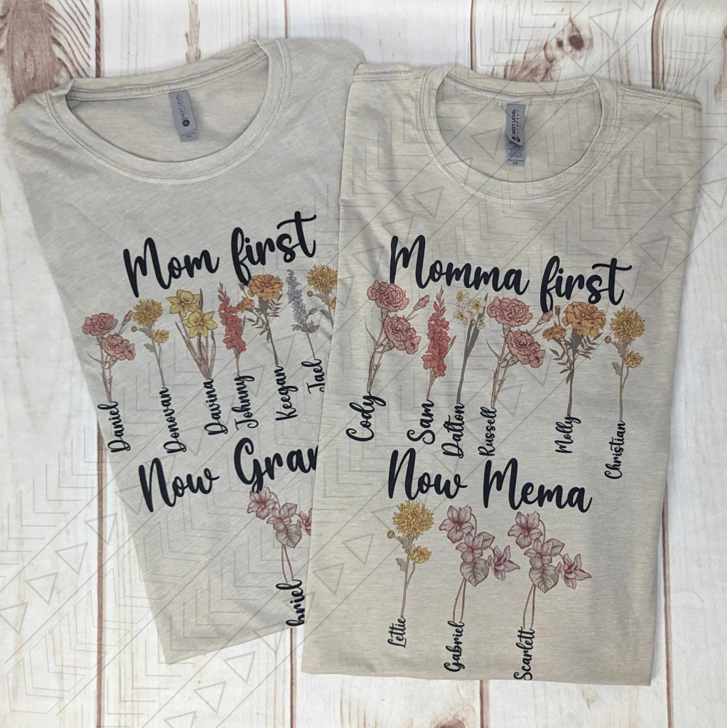 Vintage Mom First, Now Grandma Tee