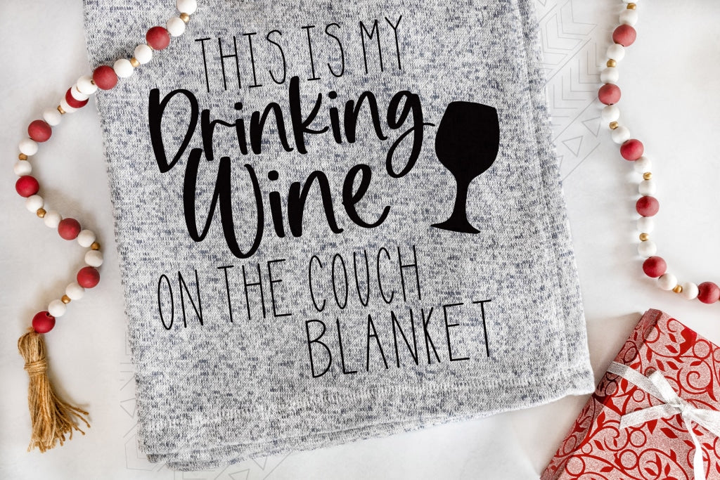 Wine on the Couch Blanket