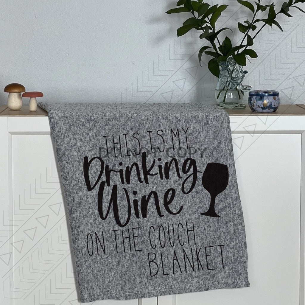 Wine on the Couch Blanket