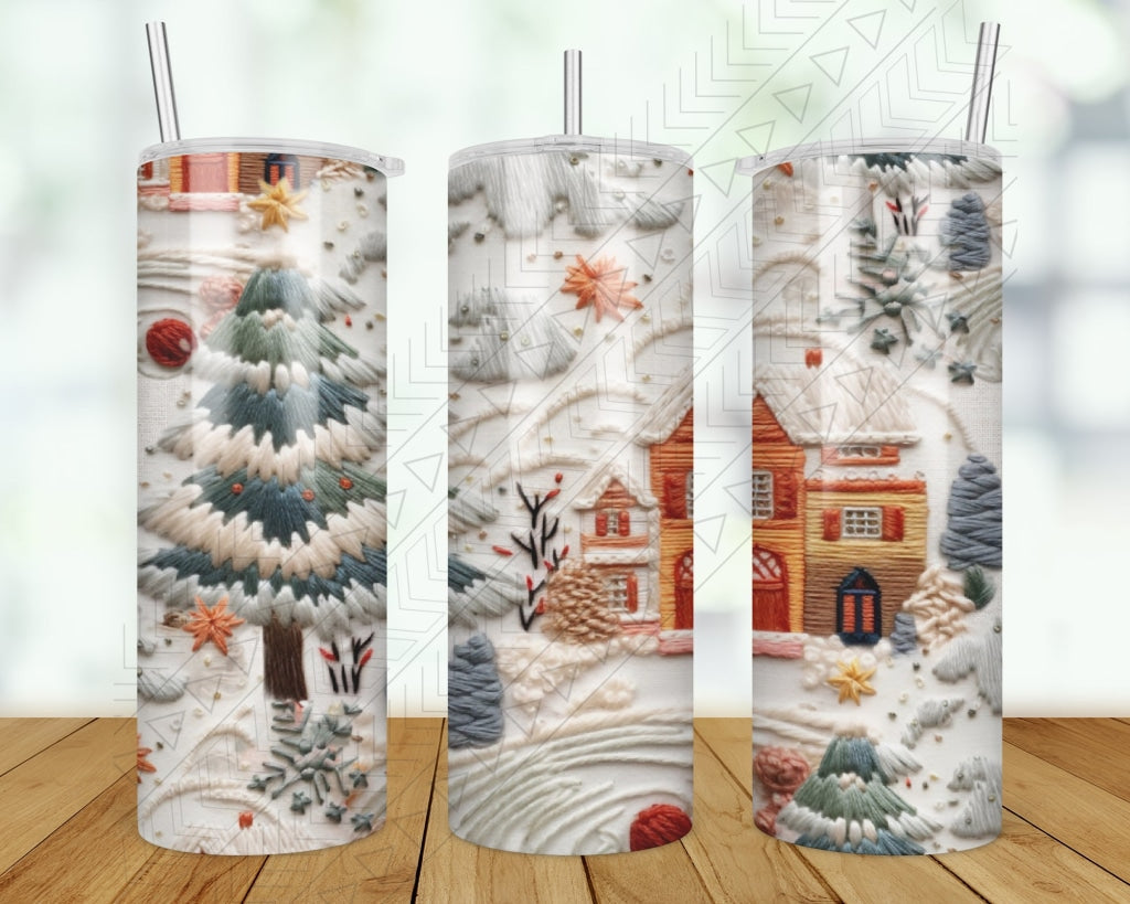 Winter Wonderland Embroidery Tumbler