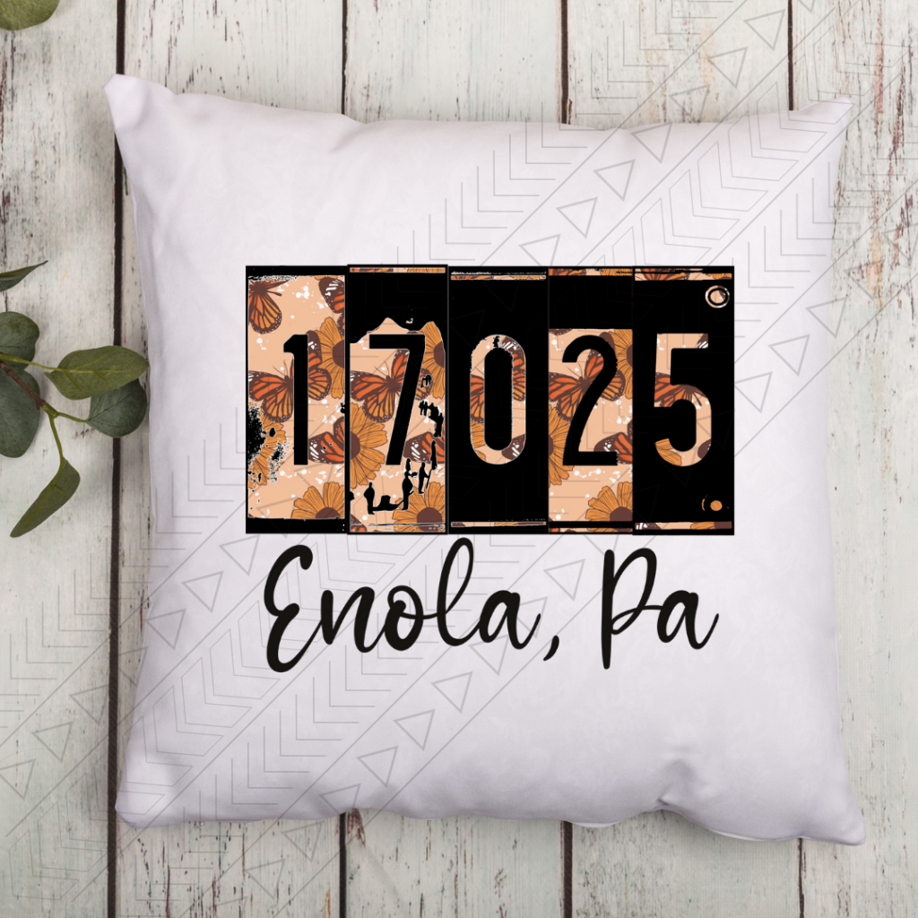 Zip Code Pillow Cover